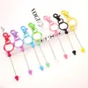 Chaveiro de Miçangas DIY Ponto de Artesanato Kit para Capa de Celular Fones de Ouvido Formato Simples Personalizado Chaveiro de Metal Colorido