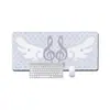 En stock punto gris ala nota musical tamaño grande alfombrilla de ratón engrosada antideslizante para juegos oficina teclado escritorio alfombrilla