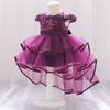 Vestido para niños de AliExpress falda tutú para bebé vestido para niña de las flores cola para bebé vestido para lavar de un año vestido para fotografía de boda