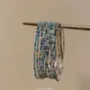 Pulsera de Piedras de Color Dopamina para Mujer Diseño Único de Nicho Joyería para Manos Estilo Bohemio Vacacional