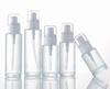 Botella de Vidrio Transparente Esmerilado para Loción de 30 ml, Botella Dosificadora Cosmética, Botella con Atomizador de Presión para Tónico, Botella para Líquido de Base
