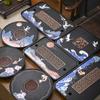 Bandeja de Chá Doméstica Chinesa Tendência Bandeja de Secagem e Imersão Bandeja Simples Chinesa Leve Moderna Pequena Imitação de Pedra Ujin Armazenamento de Água Mesa de Secagem e Imersão