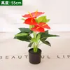 Sala de Estar Estilo Escandinavo Planta Verde Monstera Deliciosa Pequeno Vaso Planta Verde Falsa Enfeites Enfeites de Flores Artificiais Decorativos
