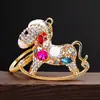 Ano do Cavalo Novo Diamante Zodíaco Pônei Carro Chaveiro Metal Fofo Homens e Mulheres Bolsa Pingente Argola de Chaveiro Presente