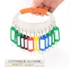 Chaveiro de aço inoxidável com etiqueta, ferramenta de armazenamento e gerenciamento de chaveiros, porta-chaveiros, organizador
