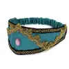 Accesorios para Sombreros de Disfraces Étnicos Árabes Lámpara Mágica de Aladdin Princesa Jasmine Diadema Azul Sombreros Venta al por Mayor