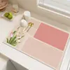 Tapete Drenante de Tierra de Diatomeas para Encimera de Cocina, Antideslizante, Aislante Térmico, Absorbente de Agua, Tapete para Mesa de Comedor, Tapete para Secar Platos, Posavasos, Posavasos para Taza de Té