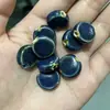 Accesorios para Joyería DIY Cuentas Cerámicas Planas de 16 mm Accesorios para Ropa Pulseras Cuentas Sueltas Cuentas Espaciadoras de Esmalte de Flor Material DIY