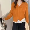 Novo cardigã de tricô com capuz, trançado, de caimento solto, macio e confortável, para outono e inverno, um suéter versátil para mulheres, perfeito para um look relaxado e estiloso