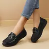 Novos Mocassins de Largura Larga Casuais Sapatilhas Femininas Solado Macio Cabedal Macio Sapatos para Mãe Confortáveis Tamanho Grande Mocassins Sapatos Femininos