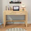 Escritorio de estudio de madera maciza para apartamentos pequeños, con cajones de almacenamiento, adecuado para dormitorio y estudio, escritorio de computadora para estudiantes, tocador para niñas
