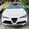 Adequado para Alfa Romeo Stelvio 2017+ Lábio Dianteiro, Divisor Dianteiro, Spoiler de Para-choque Dianteiro Peças de Modificação