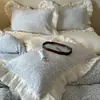 Clase A Otoño/Invierno Princesa Romántico Francés Doble Encaje Alto Gramaje Espesado Leche Polar Estilo Colcha Juego de Cama de Cuatro Piezas 1