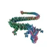 Dragão de Cristal Impresso em 3D Totalmente Articulado Brinquedo de Simulação Móvel Ornamento Criativo de Mesa Presente Dragão Chinês Barraca Transfronteiriça