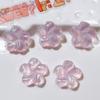 Acessórios de acrílico atacado acessórios diy material artesanal fivela de sapato patch de boné cola creme flor aurora gelo roxo transparente dourado