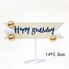 Pequeno quadrado marca redonda marca de pelúcia cartão de bola de ouro bola dourada rico e bonito decoração de bolo de aniversário assando bandeira plug-in