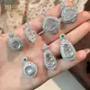Pingente Natural de Jade Gelo Alto Feijão Fu Inlaid com Ovo de Pombo Novo Estilo Chinês Temperamento de Luxo Leve Banhado a Prata Inlaid com Buda