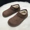 Sapatos Birkenstock tudo incluído antiderrapantes sola macia forrados com pelúcia quente 2026 sola grossa para mulheres outono e inverno novos sapatos de algodão batata pequena