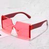Gafas de sol sin marco de una pieza, populares entre Europa y América, gafas de sol de una pieza que combinan con todo, gafas de sol personalizadas de montura grande de moda para mujer