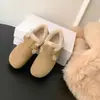 Em Stock! Sapatos Quentes de Veludo Birkenstock para Mulheres 2025 Outono e Inverno Novo Estilo Sapatos com Sola Grossa Sapatos de Algodão Pelúcia