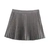 Pantalones Culotte Casuales de Color Sólido Plisados para Mujer Estilo Europeo y Americano Primavera 2025 10930