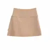 Calça Saia Yoga com Fenda Lateral para Mulheres, Novo Estilo Primavera e Outono 2026, Anti-Exposição, Emagrecedora, Justa no Quadril, Saia Curta Esportiva em Linha A