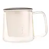 Directamente del fabricante: Juego de Tazas de Vidrio para Regalo, Taza de Té para Bienestar en la Oficina, Juego de Té de Vidrio de Alto Borosilicato, Taza Interior de Cerámica para Agua