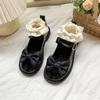 Zapatos Planos Estilo Lolita Japonés para Mujer 2024 Nuevos Zapatos para Mujer Lindo Moño Estudiante Zapatos Casuales Mujer