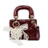 Bolso de Princesa Diana de Gama Alta y Elegante Verano 2025 Nuevo Moda Femenina Tendencia Mini Bolso Cuadrado Acolchado Bolso de Hombro
