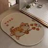 Alfombra de baño de tejido de lino, alfombra absorbente de agua y antideslizante para la entrada del baño, ducha y zona de baño, alfombra especial para inodoros