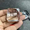 Suporte Exibidor de Joias em Acrílico Base Quadrada de Vidro com Bola de Cristal Suporte Bandeja para Joias e Ornamentos de Celular