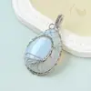 Joias Transfronteiriças Pedra Natural Pingente de Cristal Pingente Árvore da Vida Envolvido em Fio Ametista Acessórios de Yoga DIY Acessórios de Pêndulo