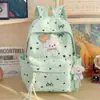 Mochila Bordada de Moda Dibujos Animados Cielo Estrellado para Estudiantes de Secundaria y Universidad Femeninas, Mochila de Gran Capacidad Estilo Japonés Fresca y Fresca para Chicas