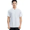 Roupa de Trabalho de Chef de Secagem Rápida, Roupa de Trabalho de Manga Curta Fina e Respirável para Verão para Cozinhas de Catering, Hotéis e Restaurantes