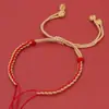 Pulsera tejida a mano de colores estilo Tíbet, Regalo, Accesorios de joyería para manualidades, Pulsera de hilo rojo para mujer, Producto semiacabado