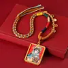 Thangka do Tibete Metade Pintado à Mão Deus Amarelo da Riqueza Passado e Presente Colar Thangka Rústico