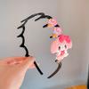 Faixa de cabeça dentada de desenho animado infantil Cabelo das meninas Breken Artefato de acabamento bonito sem lesão Headwear de alfinete de cabelo antiderrapante Headband de pressão de cabelo