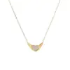 Collar con Anillo de Corazón Full Diamante de Acero de Titanio para Mujer Lujo Ligero Sentido de Diseño de Nicho Cadena para Clavícula Amor de Ángel Colgante Elegante para Mujer