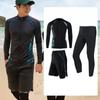 Coreia do Sul Novo Traje de Mergulho para Casal Secagem Rápida Traje de Água-viva Proteção Solar Manga Longa Conservador Esportivo Transfronteiriço Roupa de Banho Cueca de Natação Masculina