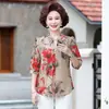 Camisa delgada de verano para mujeres de mediana edad y mayores camisa base de verano para madre de mediana edad madre de 40 a 50 años camisa de estilo extranjero