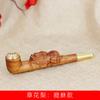 Sândalo de Sangue Sândalo Pele de Tigre Seda Dourada Flor de Nan Burma suporte para cigarro esculpido especificações sobre 14,8 cm suporte para cigarro com filtro estilo chinês