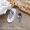 Vintage Dark Style Croheart Nail Art Jóias Metal Cruz Amor Personalidade Caveira Liga de Unhas Diamante Acessórios