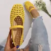 Sapatos Mary Jane Multicor de Estilo Simples para Mulheres, com Tira Única Ajustável e Cabedal em Malha Vazada, Sapatilhas de Tamanho Grande