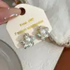 Pendientes de flor de perla vintage franceses dulces y etéreos de primavera y verano para mujer, diseño de nicho de lujo ligero, pendientes con encanto de hada