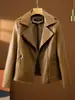 Ropa de mujer de estilo europeo y americano transfronteriza, nuevo traje de otoño 2026 con solapa y chaqueta de piel de oveja, top de talla grande