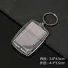 Chaveiro Acrílico Transparente Casca Vazia Foto de Identidade Moldura para Foto DIY Pingente Coleção de Fotos de Ídolo Casca Protetora