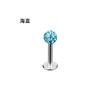 Barra de titanio G23 clavo labial barra recta en forma de T aretes piercing rosca externa bola de taladro checo recubierta clavo para hueso de la oreja 16G aretes piercing