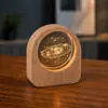 Luz Nocturna de Cristal, Souvenir de Cristal Creativo, Decoración de Escritorio, Lámpara de Noche de Ambiente, Regalo Pequeño para Estudiante Profesor de Puesto