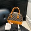 Vintage Viajero Texturizado Casual Gran Capacidad 2025 Moda Verano Nuevo Elegante Hombro Cruzado Portátil Bolso Concha