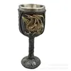24 Novos Taça Goblet Feilong Osso Preto Prata Resina Aço Inoxidável Copo de Água Taça de Vinho Goblet Copo de Cocktail